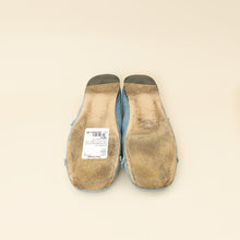 Miu Miu Blue Denim Chain Strap Mary Jane Ballerina 38.5