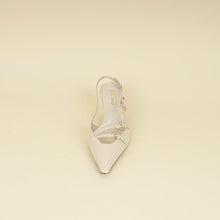 Miu Miu Cream Buckle Slingback Pump 40