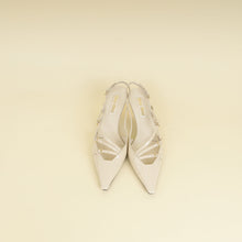 Miu Miu Cream Buckle Slingback Pump 40