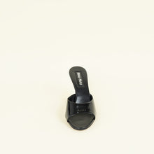 Miu Miu Black Cut Out Logo Heeled Mules 40