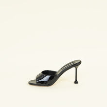Miu Miu Black Cut Out Logo Heeled Mules 40