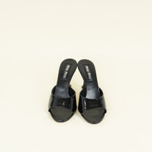 Miu Miu Black Cut Out Logo Heeled Mules 40