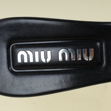 Miu Miu Black Cut Out Logo Heeled Mules 40