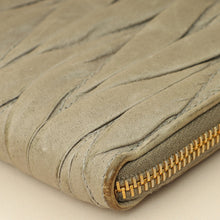 Miu Miu Gray Matelassé Nappa Zip Around Wallet