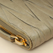 Miu Miu Gray Matelassé Nappa Zip Around Wallet