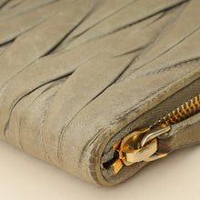 Miu Miu Gray Matelassé Nappa Zip Around Wallet