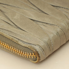 Miu Miu Gray Matelassé Nappa Zip Around Wallet