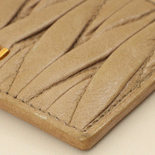 Miu Miu Cammeo Beige Matelassé Card Holder