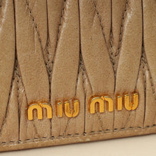 Miu Miu Cammeo Beige Matelassé Card Holder