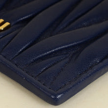 Miu Miu Navy Matelassé Card Holder