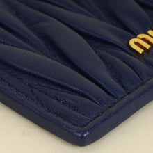 Miu Miu Navy Matelassé Card Holder
