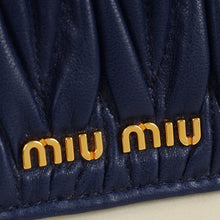 Miu Miu Navy Matelassé Card Holder