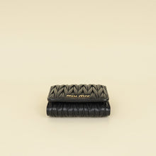 Miu Miu Black Small Matelassé Wallet