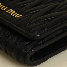Miu Miu Black Small Matelassé Wallet