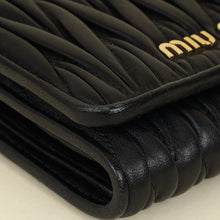 Miu Miu Black Small Matelassé Wallet