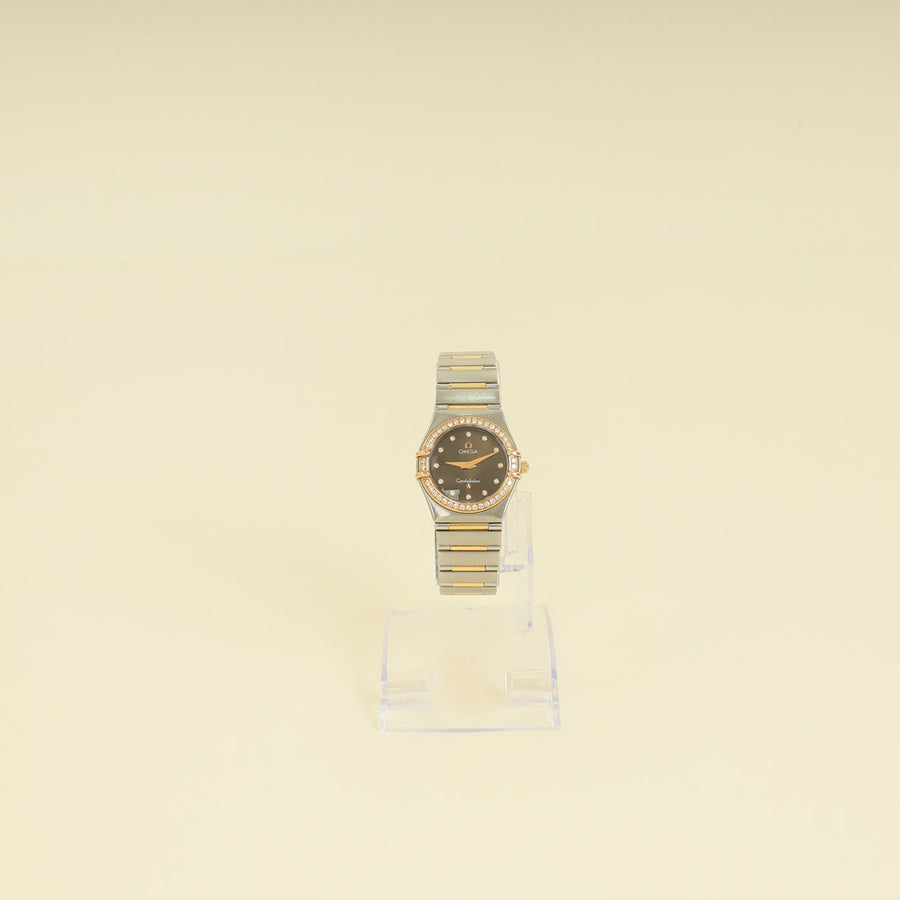 Omega 18K Yellow Gold/Stainless Steel Constellation Diamond 25mm Watch