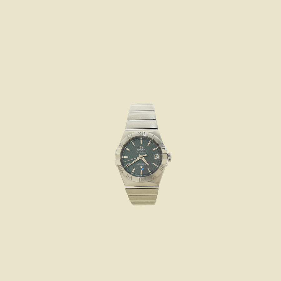 Omega Steel on Steel Constellation 38mm Self Winding Watch
