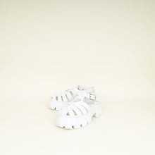 Prada White Logo Foam Rubber Sandal 37