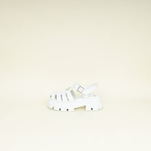 Prada White Logo Foam Rubber Sandal 37