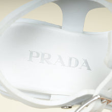 Prada White Logo Foam Rubber Sandal 37