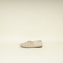 Prada Beige Logo Mesh Fabric Ballerinas 38