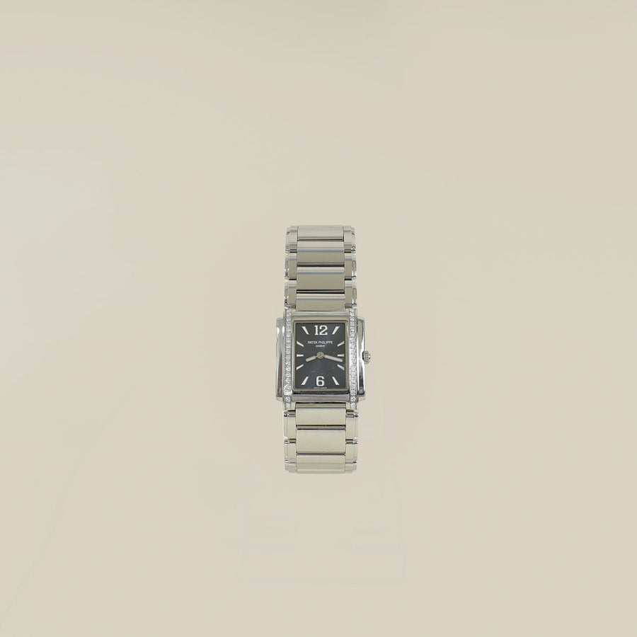 Patek Philippe Stainless Steel Twenty~4 Diamond Quartz Movement Watch