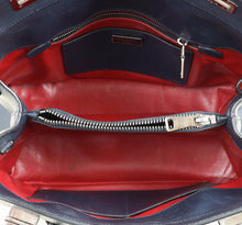 Prada Navy Cuir Turnlock Twin Tote Bag
