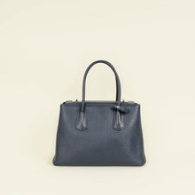 Prada Navy Cuir Turnlock Twin Tote Bag