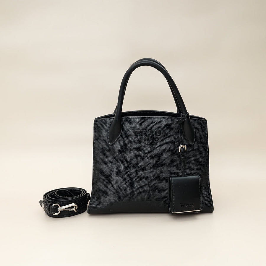 Prada Black Cuir Monochrome Small Bag