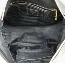 Prada Black Vitello Daino Zipped Tote Bag