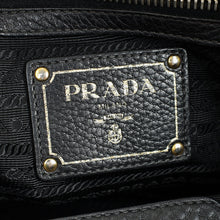Prada Black Vitello Daino Zipped Tote Bag