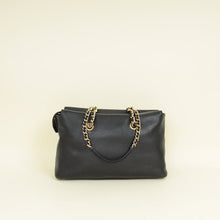 Prada Black Vitello Daino Zipped Tote Bag
