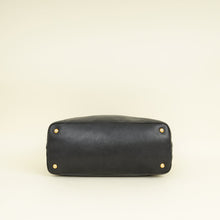 Prada Black Vitello Daino Zipped Tote Bag