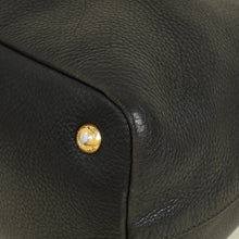 Prada Black Vitello Daino Zipped Tote Bag