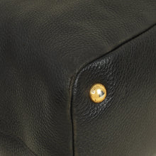 Prada Black Vitello Daino Zipped Tote Bag