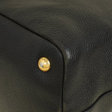 Prada Black Vitello Daino Zipped Tote Bag