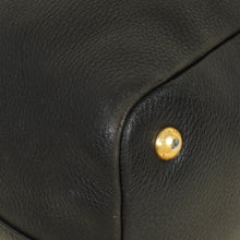 Prada Black Vitello Daino Zipped Tote Bag