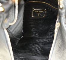 Prada Black Vitello Daino Hobo Bag