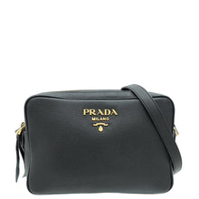 Prada Black Double Zip Camera Crossbody Bag