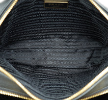 Prada Black Double Zip Camera Crossbody Bag