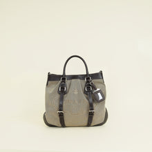 Prada Bicolor Logo Jacquard Hobo Bag