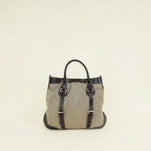 Prada Bicolor Logo Jacquard Hobo Bag