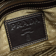 Prada Bicolor Logo Jacquard Hobo Bag