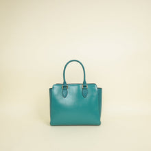 Prada Teal Vernice Convertible Tote Bag