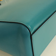 Prada Teal Vernice Convertible Tote Bag