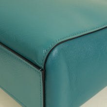 Prada Teal Vernice Convertible Tote Bag