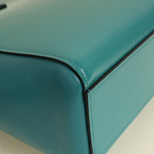 Prada Teal Vernice Convertible Tote Bag