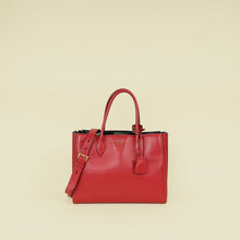 Prada Red Bibliotheque Tote Bag