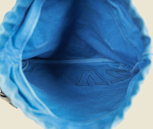 Prada Blue VZ Initials Canapa Convertible Bag