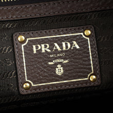 Prada Brown Vitello Daino Bauletto Bag